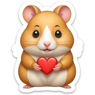 happy love hamster sticker