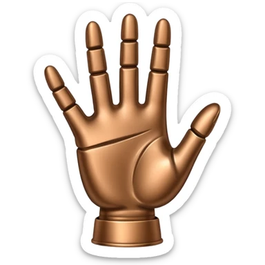 metal hand with give finger sticker