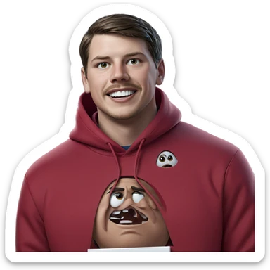 boy in red hoodie sticker