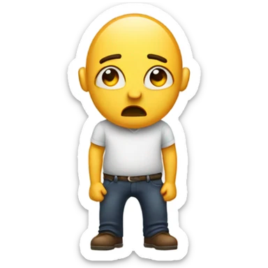 Sad face hamstring sticker