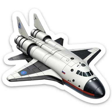 realistic Russian Buran spacecraft sticker