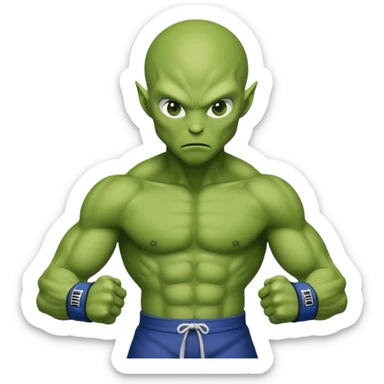 alien MMA fighter sticker