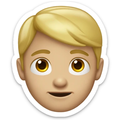 niño de tres años rubio de ojos claros picaro sticker