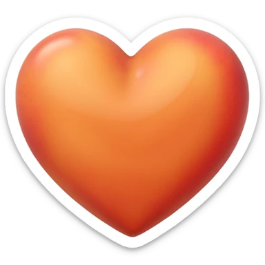 make an image of a peach colored heart emoji sticker