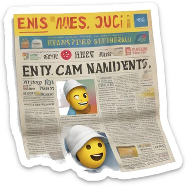 colorful flyer type glass paper newspaper sticker