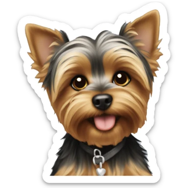 Yorkie puppy sticker