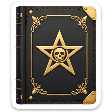 black magic book sticker