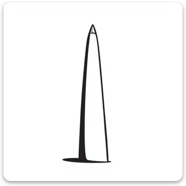 The Obelisk of Buenos Aires, a tall white stone monument with a pointed top, standing alone, iconic landmark of Argentina sticker