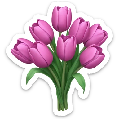dark pastel tulip bouquet  sticker