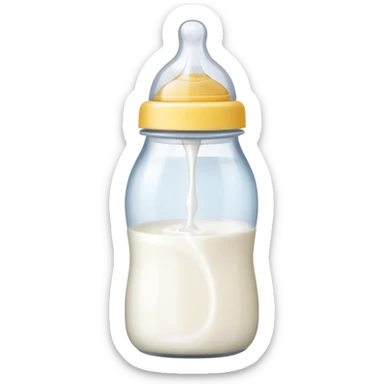 baby bottle tilted  sticker