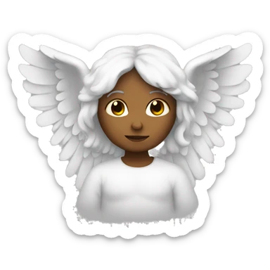 angel with wings and halo sticker