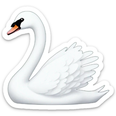 Swan in spring sticker