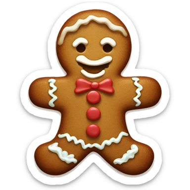 Gingerbread man sticker