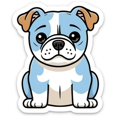 Crea un emoji de un buldog francés  sticker