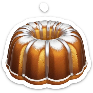 bundt cake with powdered sugar  sticker