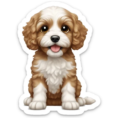 Cavapoo puppy sticker