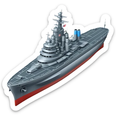 battleship arial view sticker