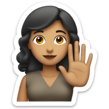 puerto rican woman giving the hand sticker