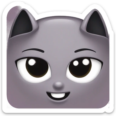 Kuromi cœurs à la place des yeux  sticker