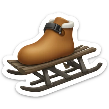 a big toe on a sledge  sticker