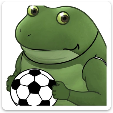 bufo in a football suit sticker