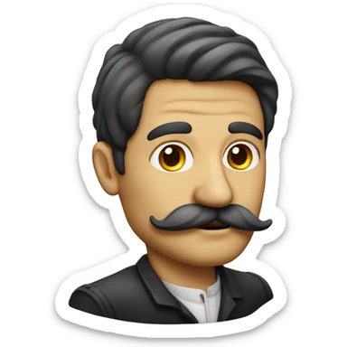 italian man with a moustach sticker