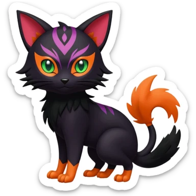 Liepard-Noibat-Litten-Sprigatito-Pokémon-fusion-creature (full body) sticker