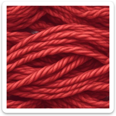 Red yarn in a ball sticker