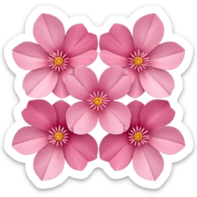 sakura flower with a geometric pattern sticker