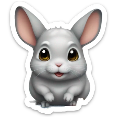 chinchilla at a birthday party sticker