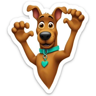 Scooby doo sending a heart  sticker