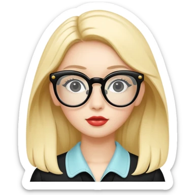 generate an ios genmoji of miu miu spectacles sticker