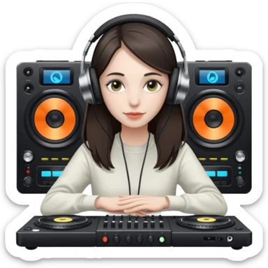 Amelie Lens with DJ table sticker