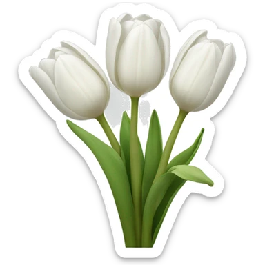 white tulips sticker