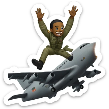 Warzone jumping out of plane sticker