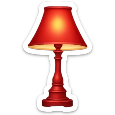 red lamp sticker