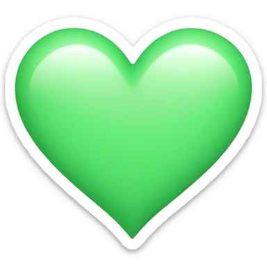 light green heart sticker