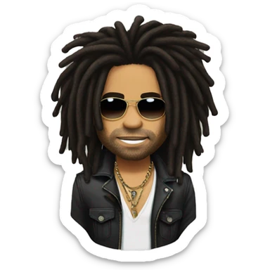 Lenny kravitz dreadlocks sticker