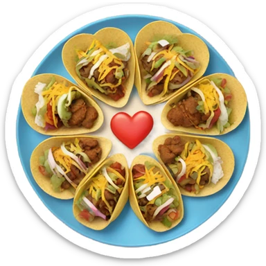 A heart platter of tacos  sticker