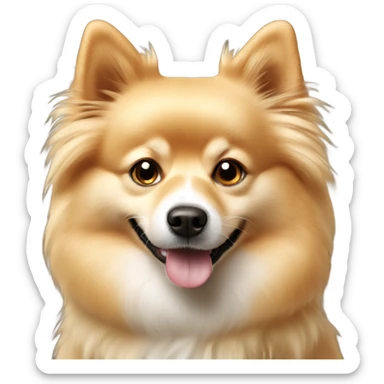 spitz dog golden sticker