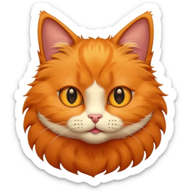 Cat with small slim eyes sticker