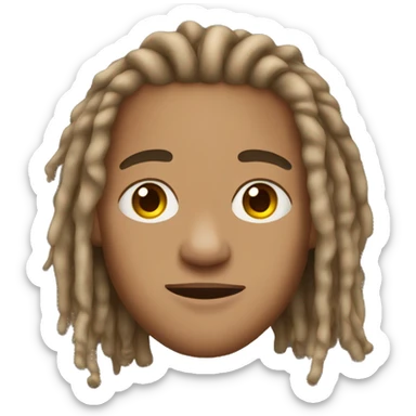 guy, light skin, hazel eyes, dreads sticker