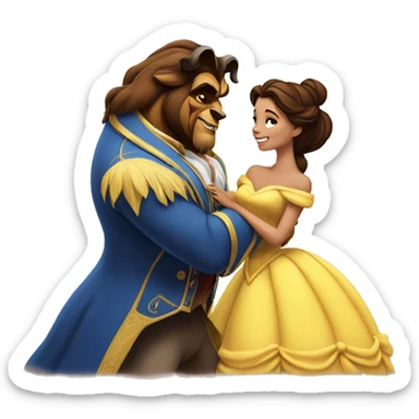 Beauty and the beast sticker