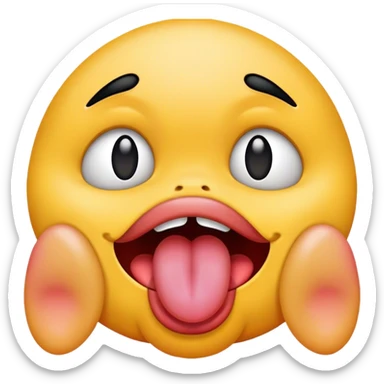 Face with crossed eyes and tongue out  sticker