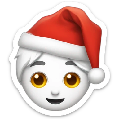 side eyes with santa hats on top sticker