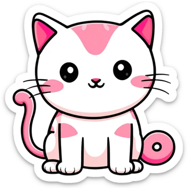 Pink barbie’s cat sticker