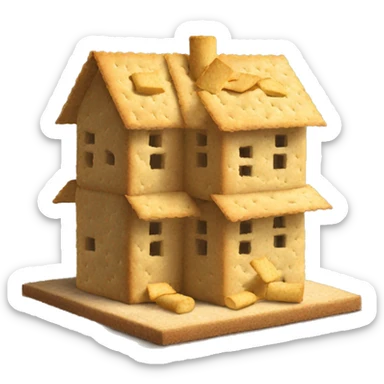 home made of crackers sticker