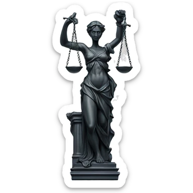 Justitia statue  sticker