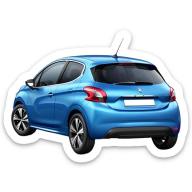 Peugeot 208 blu sticker