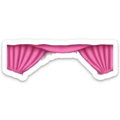Pink curtains sticker